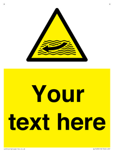 Custom Warning strong river flows